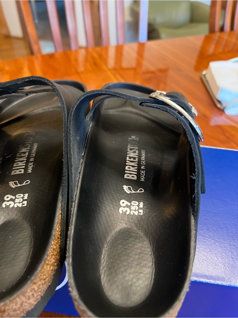 Birkenstock Arizona Big Buckle Oiled Leather Black 39 Regular - Picture 13 of 13